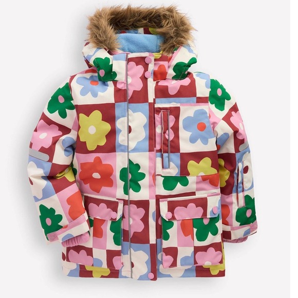 Mini Boden Other - Boden Pink All Weather Waterproof Jacket Multicolor Flower 9-10Y New With Tag